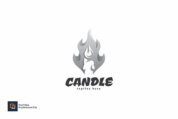 Candle - Logo Template in Logo Templates - product preview 1
