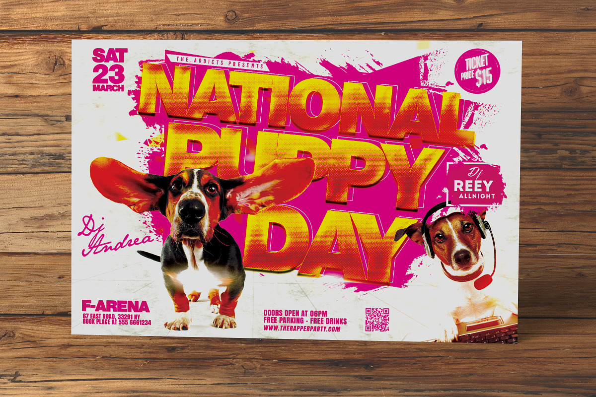 National Puppy Day Flyer in Flyer Templates - product preview 8