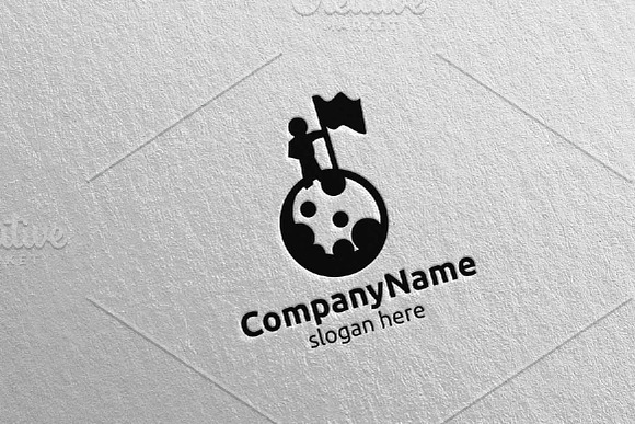Space Cosmos Astronaut logo in Logo Templates - product preview 4
