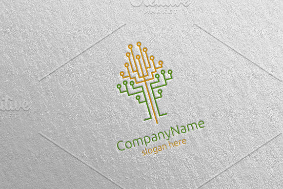 Tree Technology Logo and electronic in Logo Templates - product preview 2