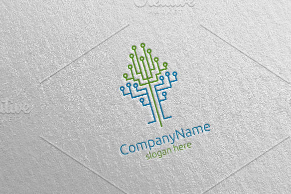 Tree Technology Logo and electronic in Logo Templates - product preview 3