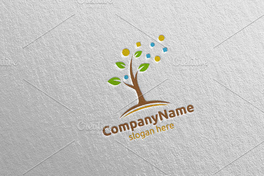 Tree Digital Financial Invest Logo in Logo Templates - product preview 8