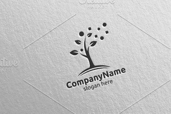 Tree Digital Financial Invest Logo in Logo Templates - product preview 4