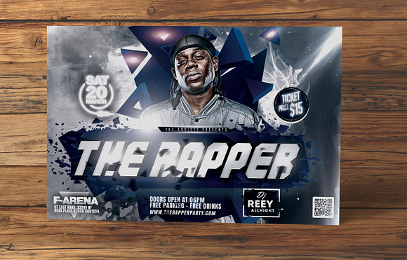 The Rapper Party Flyer in Flyer Templates - product preview 2