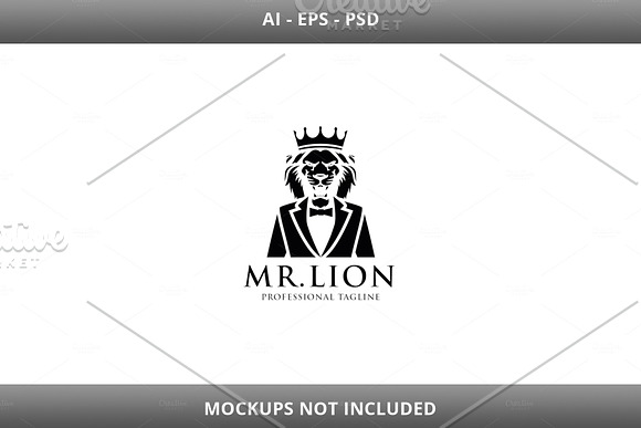 Mr. Lion Logo in Logo Templates - product preview 4