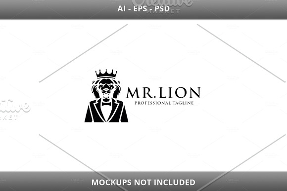 Mr. Lion Logo in Logo Templates - product preview 5