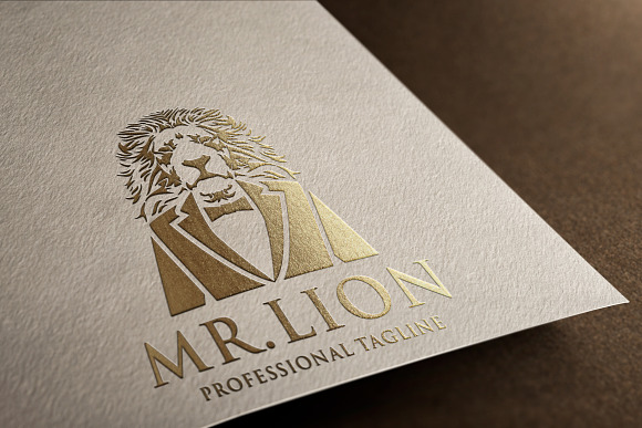 Mr. Lion v.2 Logo in Logo Templates - product preview 2