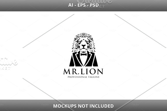 Mr. Lion v.2 Logo in Logo Templates - product preview 3