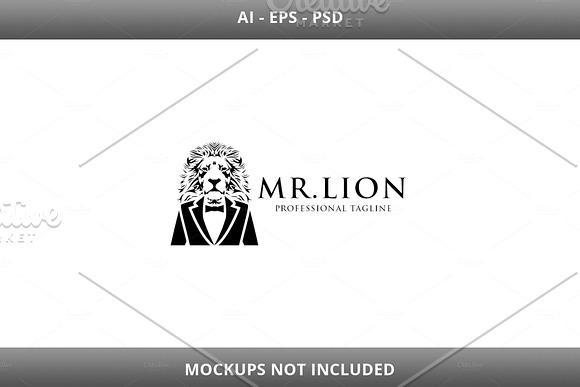 Mr. Lion v.2 Logo in Logo Templates - product preview 4
