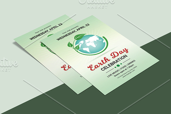 Earth Day Flyer Template - V1196 in Flyer Templates - product preview 3