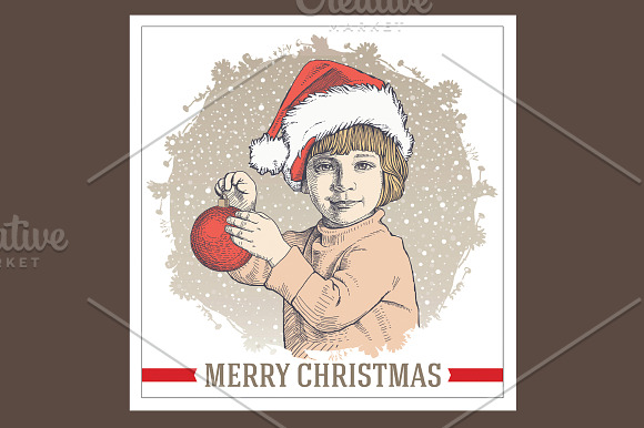 Set. Christmas, New Year, Card. in Illustrations - product preview 2