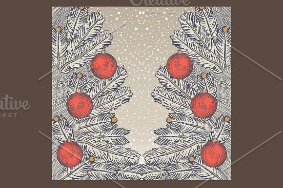 Set. Christmas, New Year, Card. in Illustrations - product preview 3