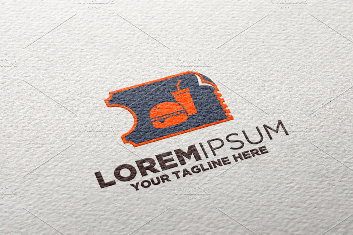 Ticket Food Logo in Logo Templates - product preview 8