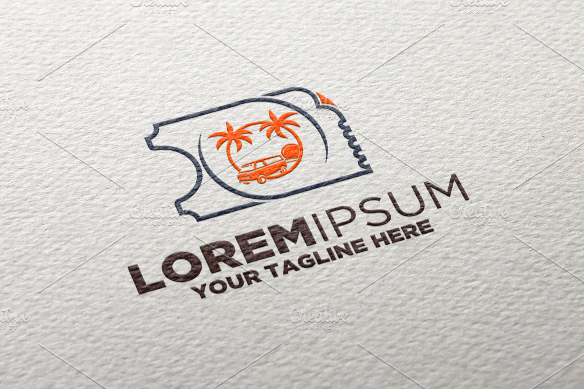 Ticket Travel Logo Template in Logo Templates - product preview 8