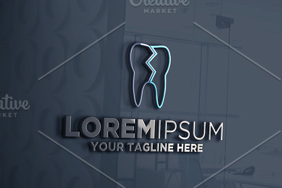 Broken Tooth Logo in Logo Templates - product preview 2
