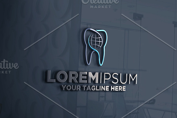 Tooth Globe Logo in Logo Templates - product preview 2