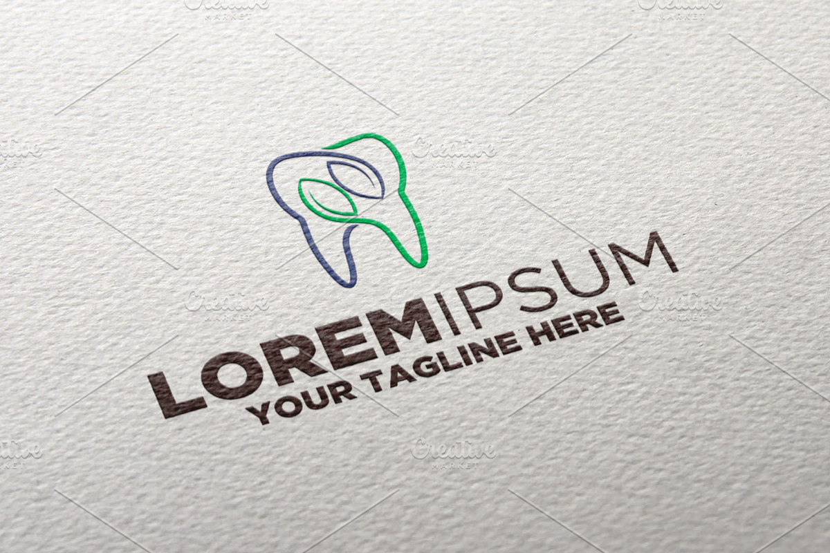 Leaf Tooth Logo in Logo Templates - product preview 8