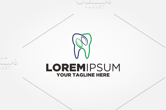 Leaf Tooth Logo in Logo Templates - product preview 1
