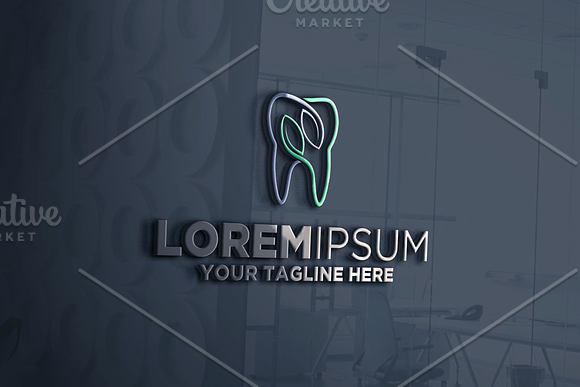 Leaf Tooth Logo in Logo Templates - product preview 2