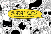 24 Avatar illustrations pack