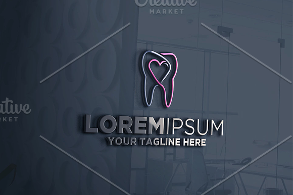 Love Tooth Logo in Logo Templates - product preview 2