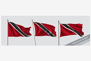 Trinidad and Tobago flags vector