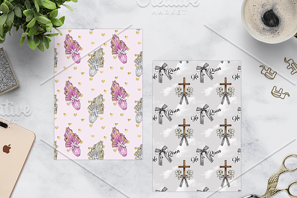 Easter Digital Paper Pack in Illustrations - product preview 5
