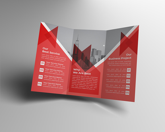 Business Tri-fold Brochures  Design in Brochure Templates - product preview 3