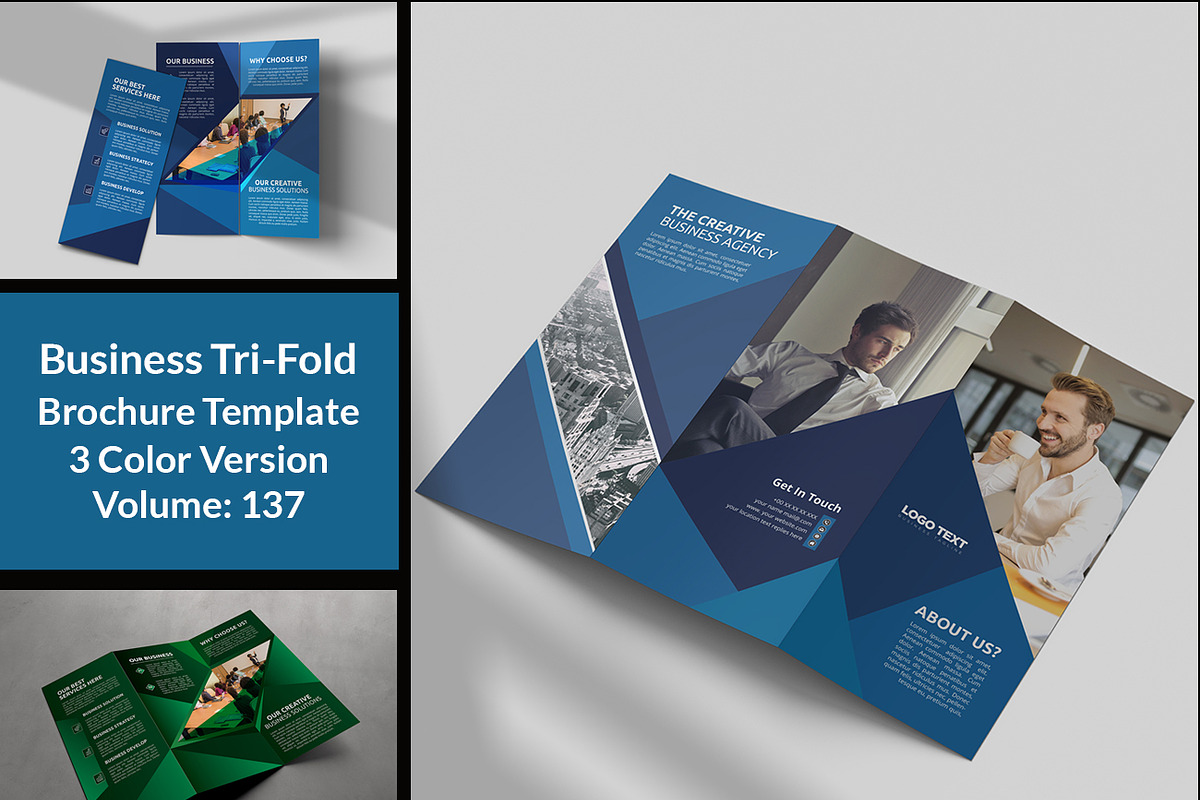 Corporate Business Trifold Brochure in Brochure Templates - product preview 8