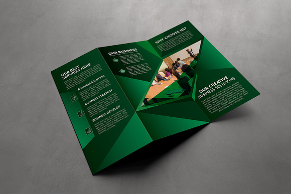 Corporate Business Trifold Brochure in Brochure Templates - product preview 4