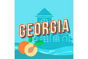 Georgia vintage 3d vector lettering