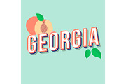 Georgia vintage 3d vector lettering