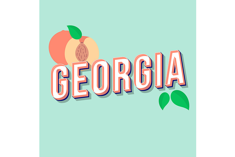 Georgia vintage 3d vector lettering in Add-Ons - product preview 8