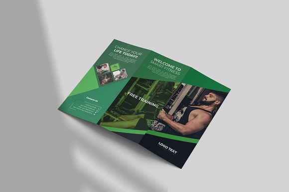 Fitness Club Trifold Brochure in Brochure Templates - product preview 1