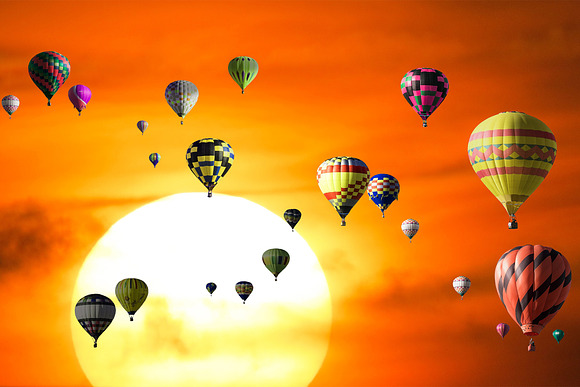 100 Hot Air Balloon Photo Overlays in Objects - product preview 4