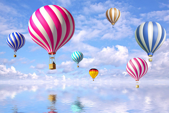 100 Hot Air Balloon Photo Overlays in Objects - product preview 5