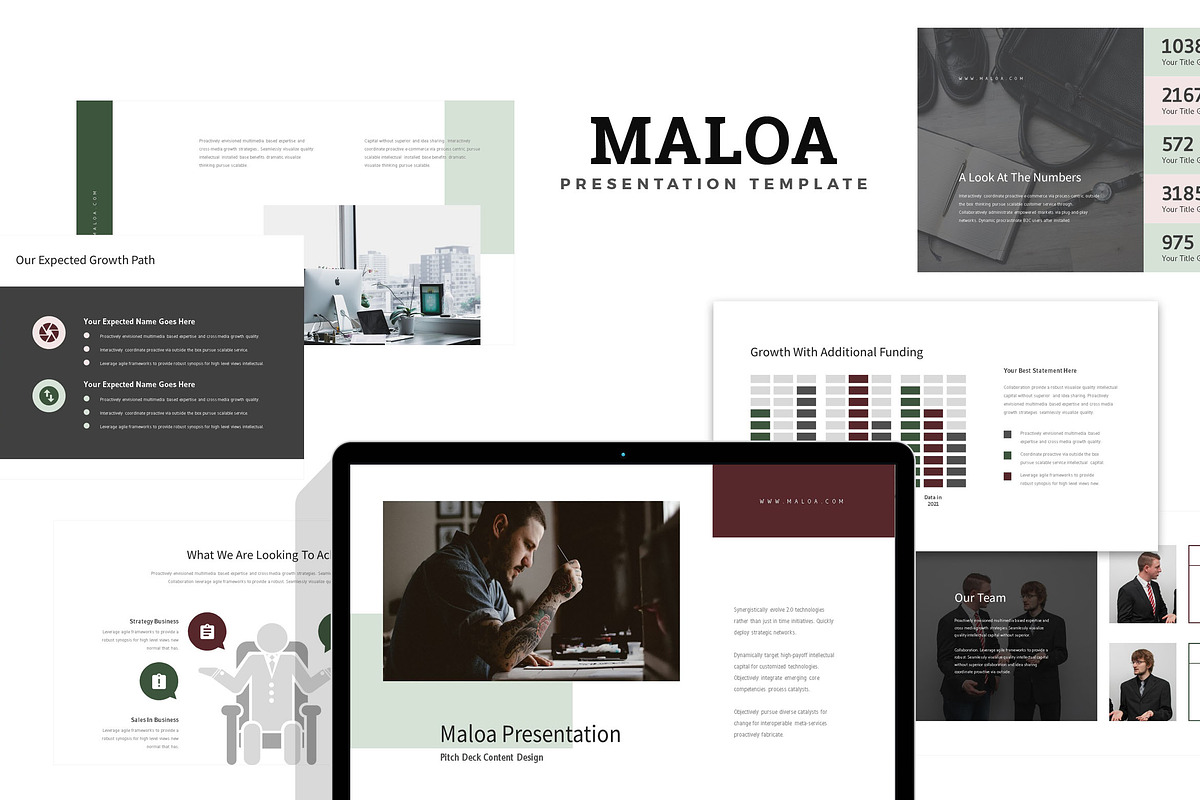 Maloa : Pitch Deck Keynote in Keynote Templates - product preview 8