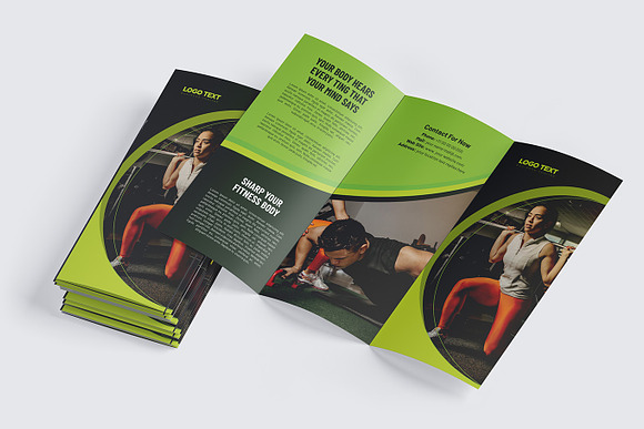 GYM Tri Fold Brochure Template in Brochure Templates - product preview 1