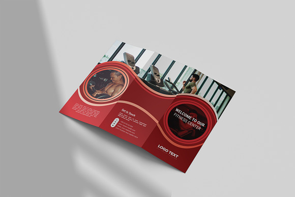 Gym Trifold Brochure Template in Brochure Templates - product preview 1