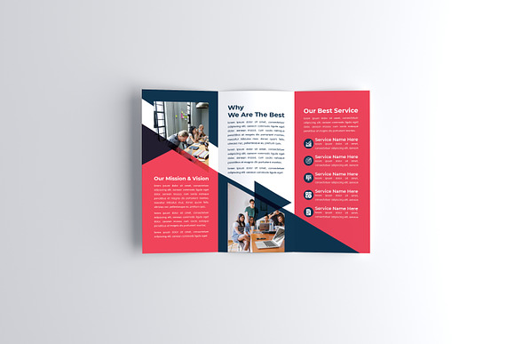 Modern business tri fold brochure in Brochure Templates - product preview 2
