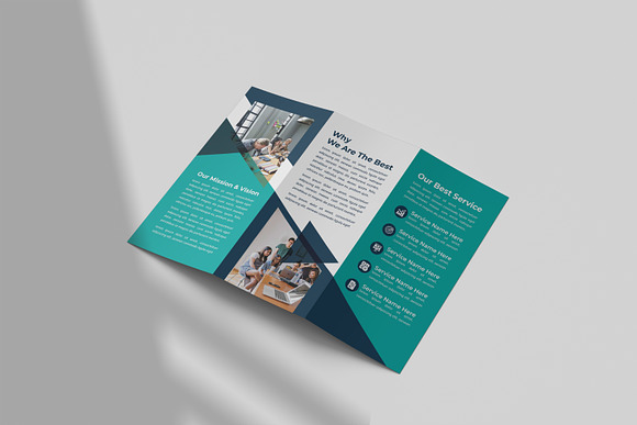 Modern business tri fold brochure in Brochure Templates - product preview 5