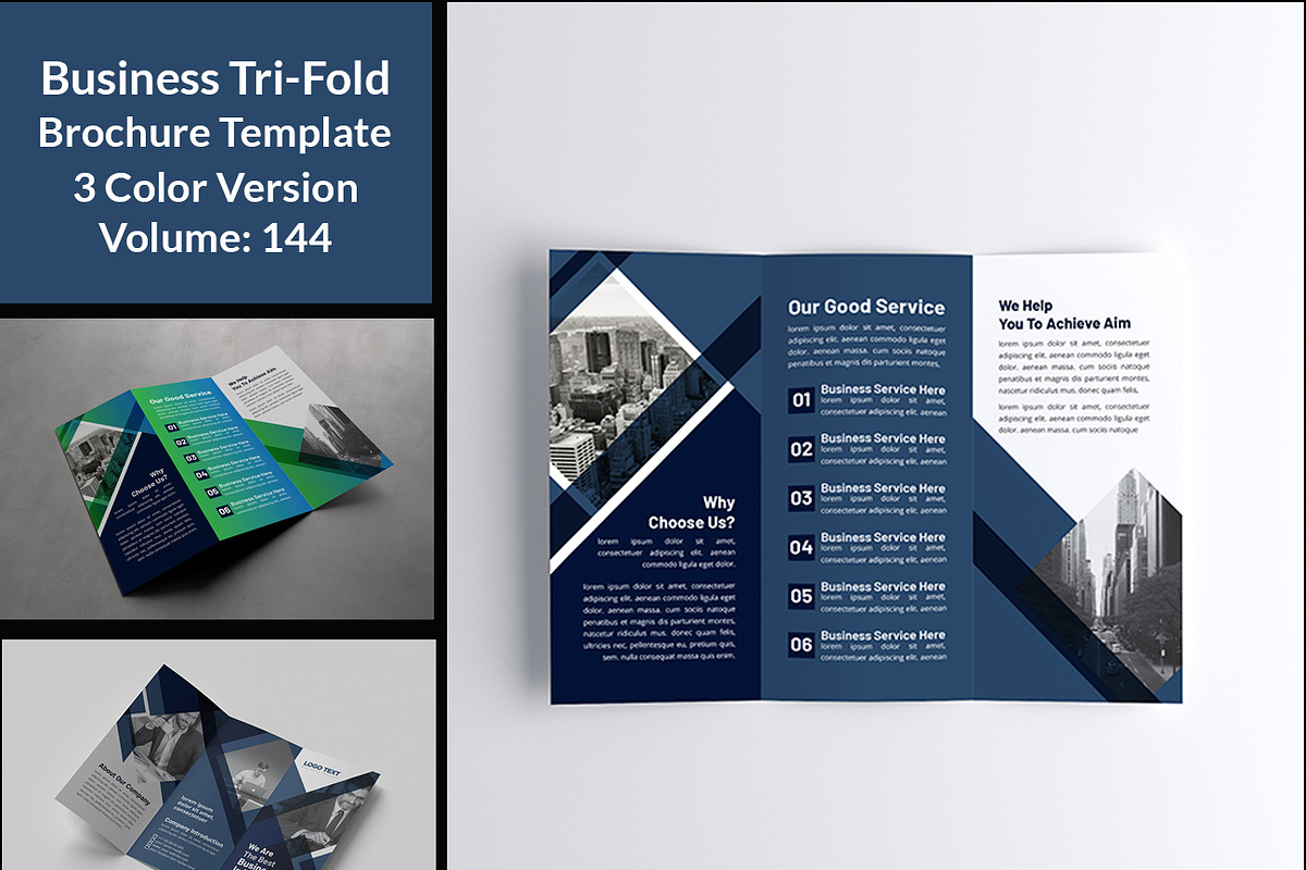 Business Tri-fold Brochure Template in Brochure Templates - product preview 8