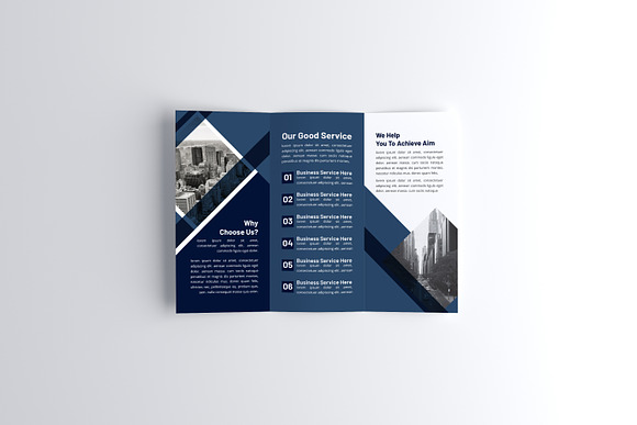 Business Tri-fold Brochure Template in Brochure Templates - product preview 4