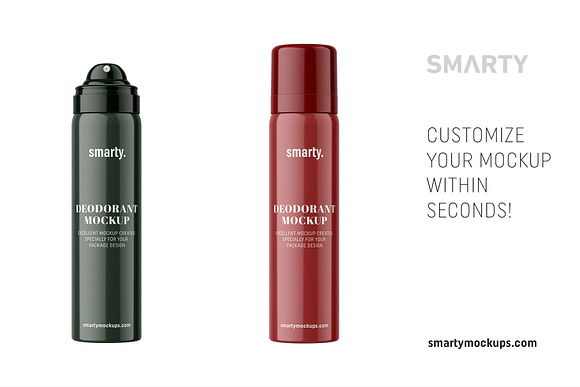 Glossy deodornat bottle mockup in Product Mockups - product preview 2