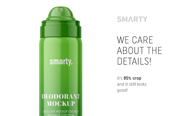Glossy deodornat bottle mockup in Product Mockups - product preview 3