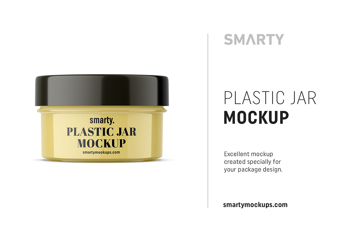 Plastic jar mockup in Product Mockups - product preview 8