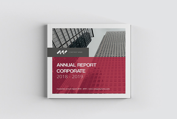 Red Square Annual Report in Brochure Templates - product preview 1
