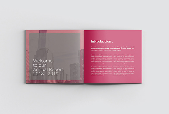 Red Square Annual Report in Brochure Templates - product preview 2