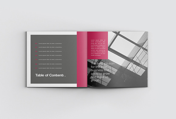 Red Square Annual Report in Brochure Templates - product preview 3