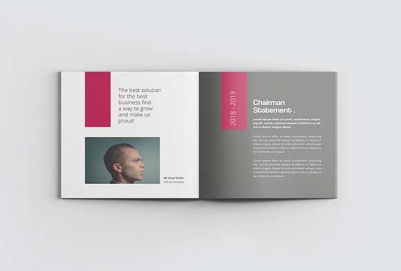 Red Square Annual Report in Brochure Templates - product preview 4